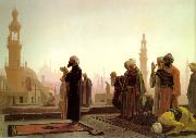 Jean Leon Gerome Prayer on the Rooftops of Cairo oil painting reproduction